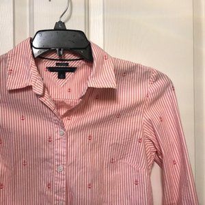 Pink Pinstripe Tommy Hilfiger - Candystripe Button Down Feminine Tailoring